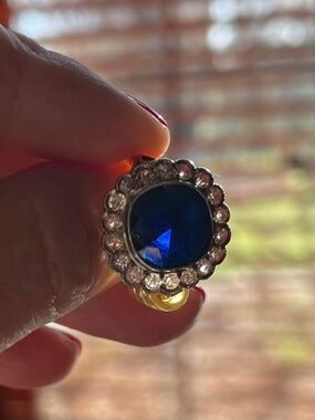 Antique 18k sapphire and diamond ring